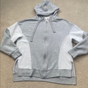 Daily Thread Y2K Gray Hooded zipper front jacket Sweatshirt in size medium